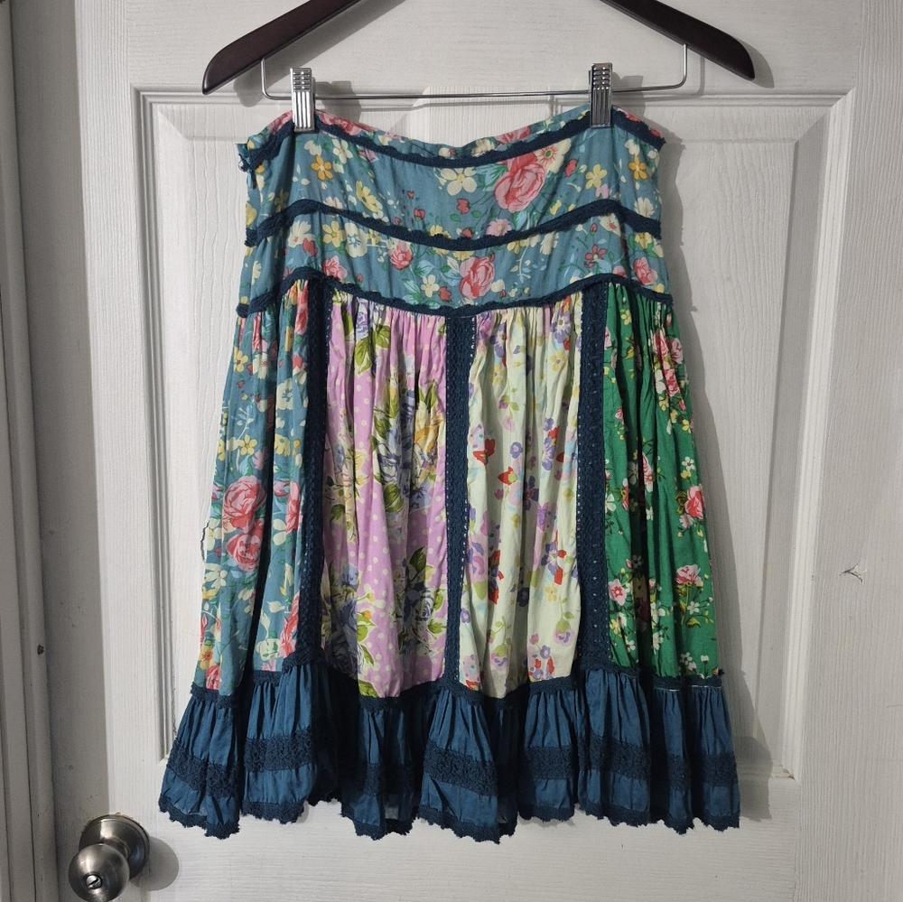 Matilda Jane Multicolor Floral A-Line Skirt